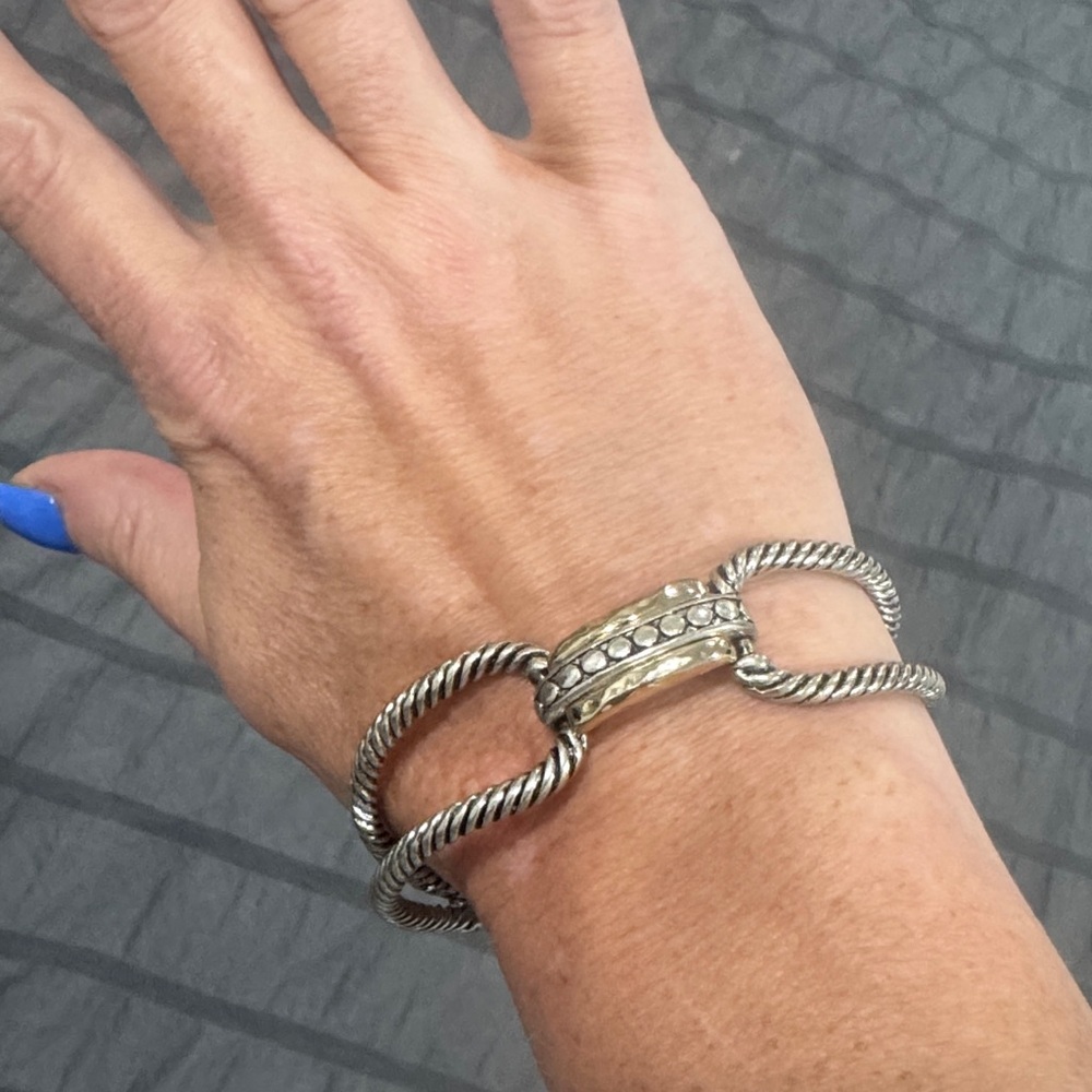 Silver Twisted Rope Bracelet